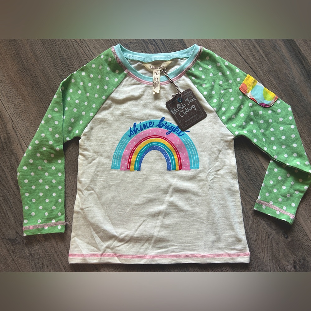 Matilda Jane 4 Rainbow Shirt NWT